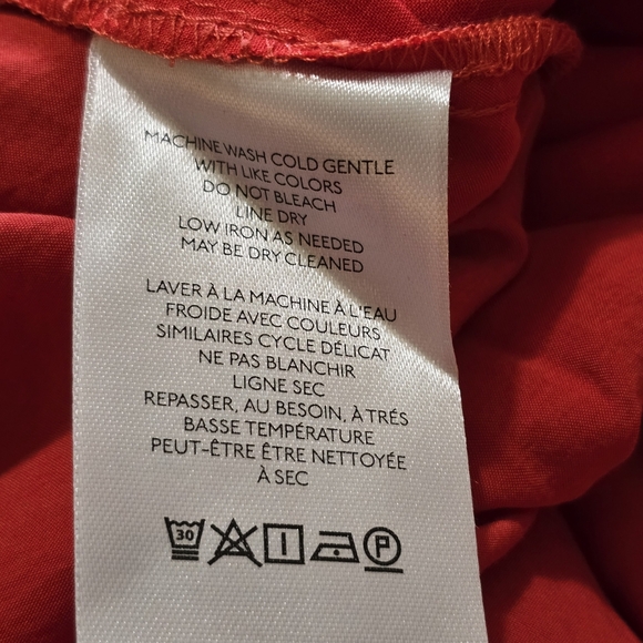 Anthropologie Red Size 10 New Wide Leg Pleated Dress Pants Pockets - Picture 9 of 9